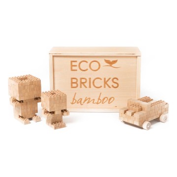 Träbyggsats ECO BRICKS, 145 delar