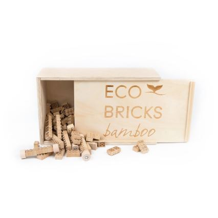 Träbyggsats ECO BRICKS, 145 delar
