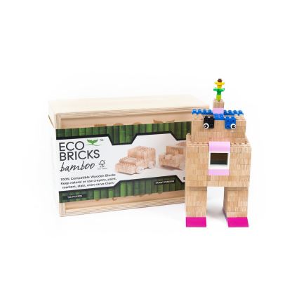 Träbyggsats ECO BRICKS, 145 delar