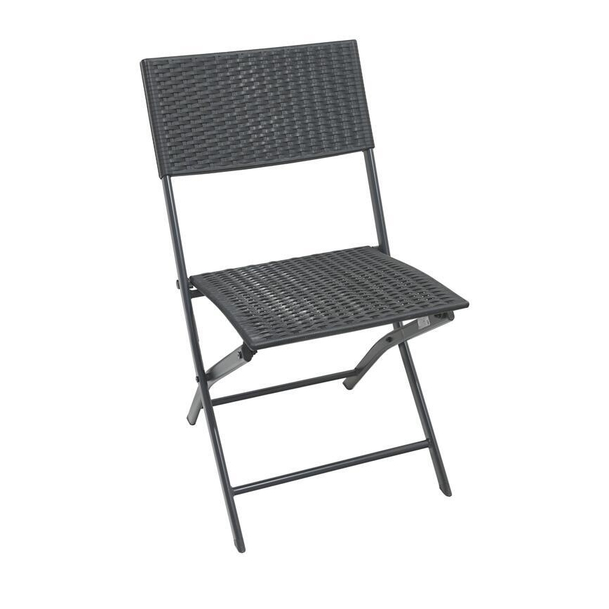 Trädgårdsbord + 2 stolar, grå