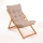 Trädgårdssolstol beige/bok