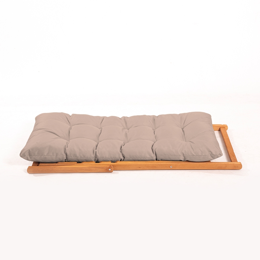 Trädgårdssolstol beige/bok