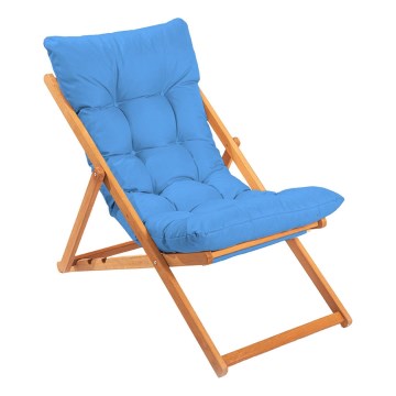 Trädgårdsstol blå/bok