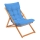 Trädgårdsstol blå/bok