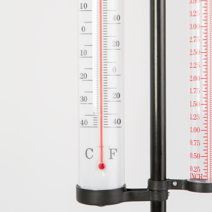 Trädgårdsväderstation 3-i-1, 145 cm, svart