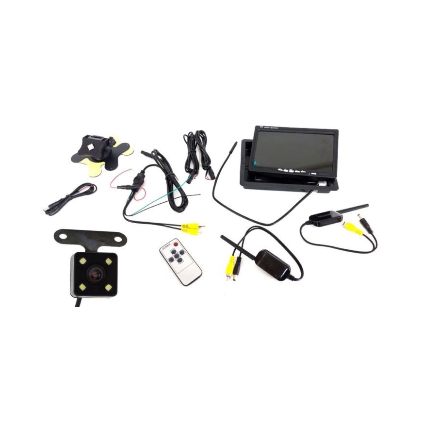 Trådlös backkamera med LCD Wi-Fi 12V IP66