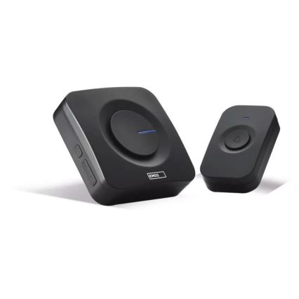 Trådlös batteridriven ringklocka 3xAAA IP56 svart