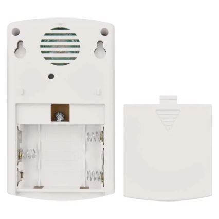 Trådlös dörrklocka 3xAA/1xCR2032 IP44 vit/silver