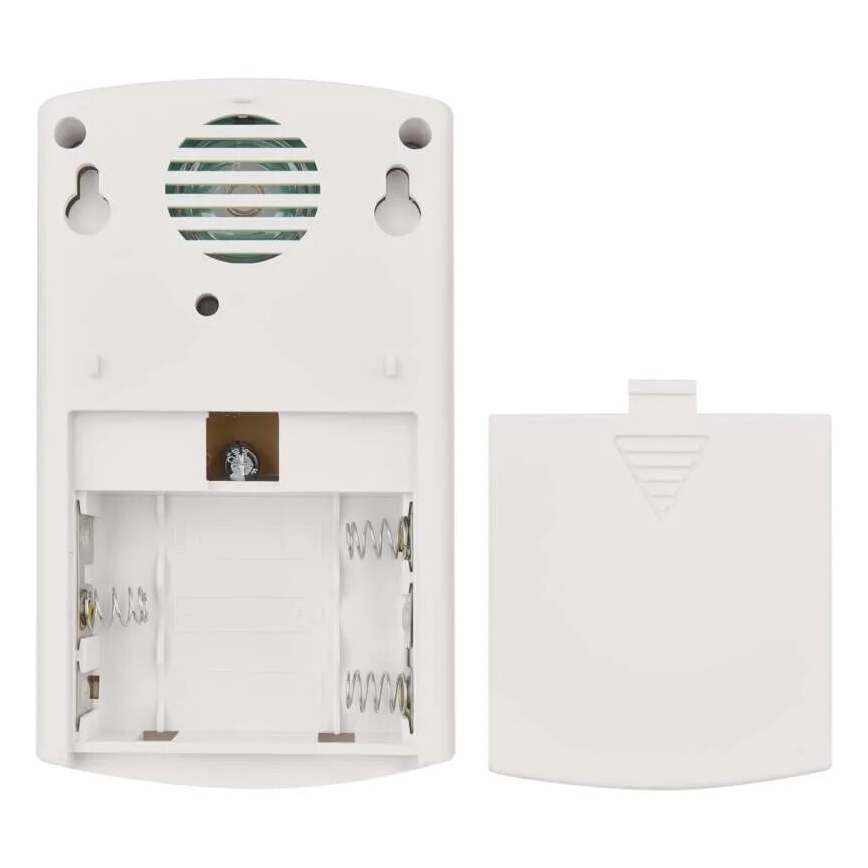 Trådlös dörrklocka 3xAA/1xCR2032 IP44 vit/silver