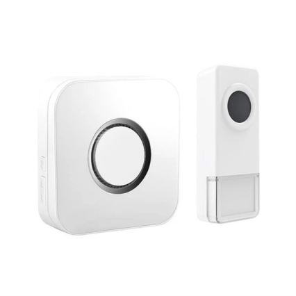 Trådlös dörrklocka 3xAAA/1xA23 IP55 vit