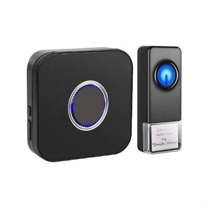 Trådlös dörrklocka 3xAAA IP55 svart