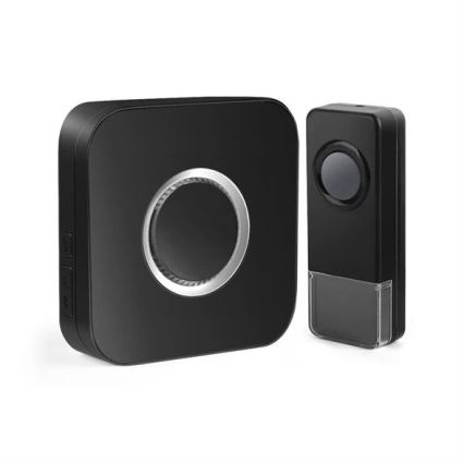 Trådlös dörrklocka 3xAAA IP55 svart