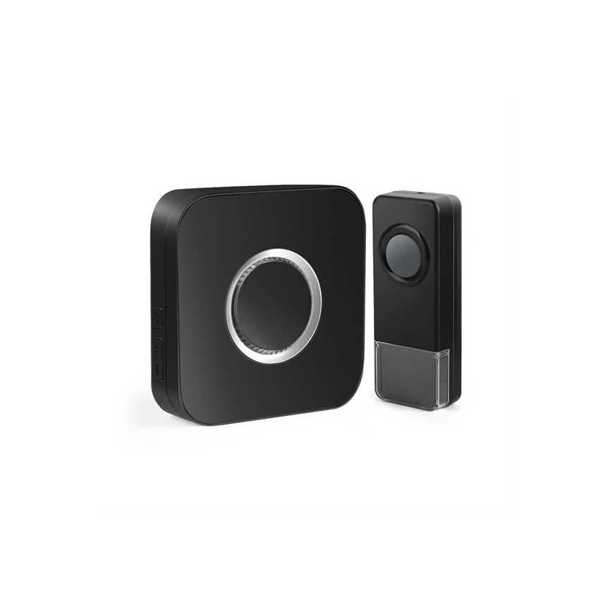 Trådlös dörrklocka 3xAAA IP55 svart