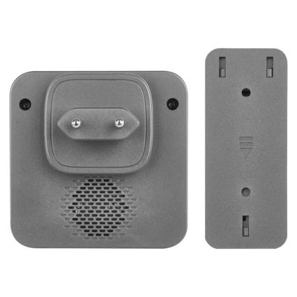Trådlös dörrklocka för vägguttag GoSmart 230V + 1xCR2032 grå Wi-Fi