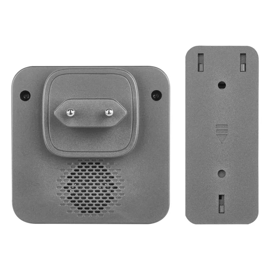 Trådlös dörrklocka för vägguttag GoSmart 230V + 1xCR2032 grå Wi-Fi