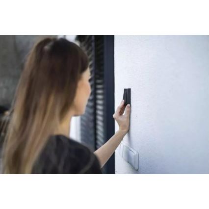 Trådlös ringklocka för vägguttag 230V IP44 svart