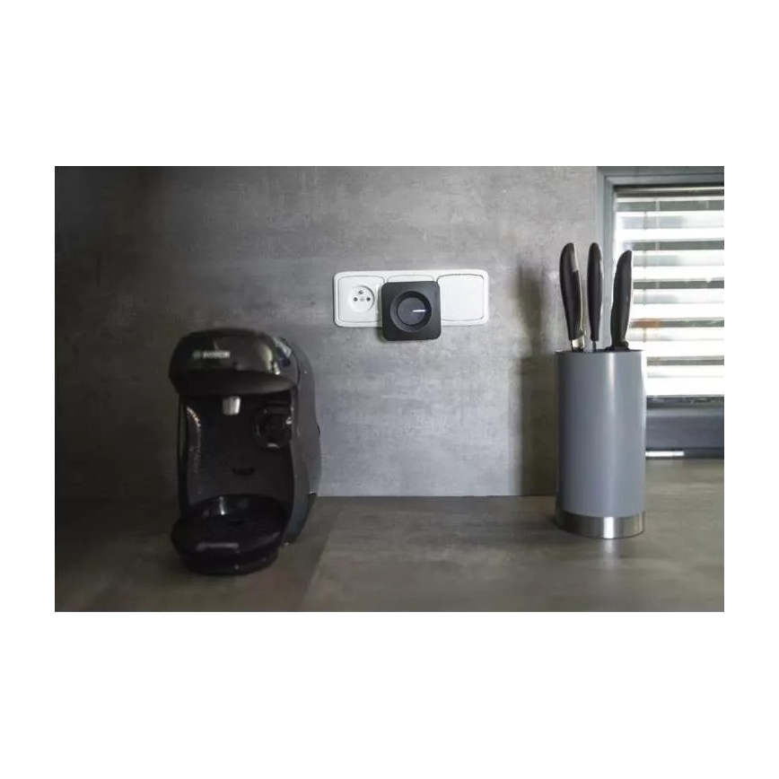 Trådlös ringklocka för vägguttag 230V IP44 svart