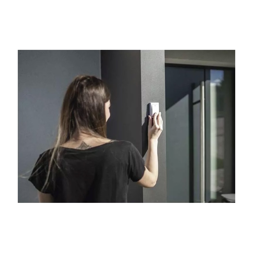 Trådlös ringklocka för vägguttag 230V IP44 vit