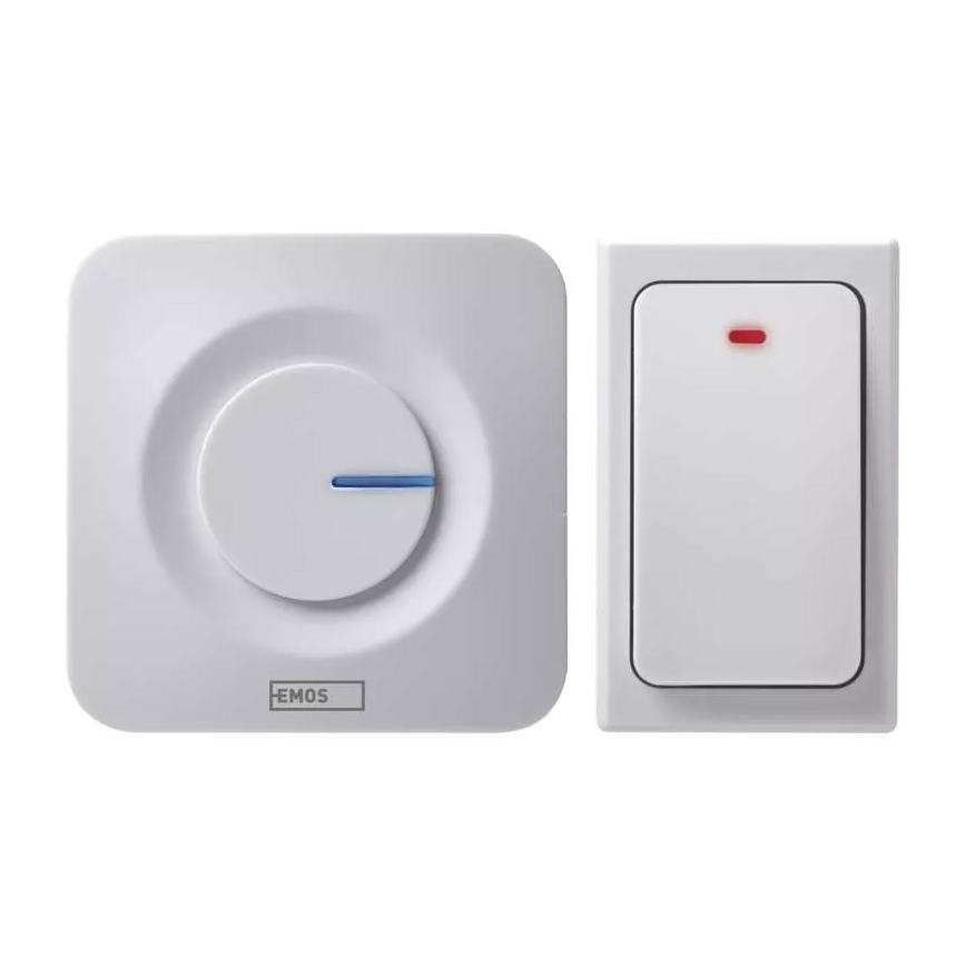 Trådlös ringklocka för vägguttag 230V IP44 vit