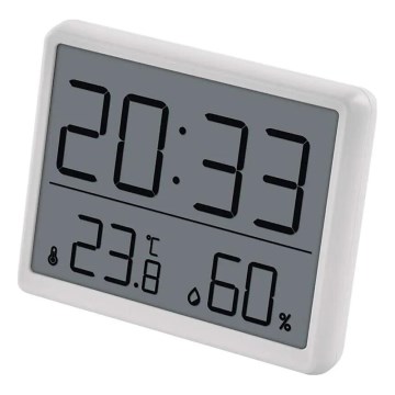 Trådlös termometer med fuktighetsmätare 1xCR2032 vit