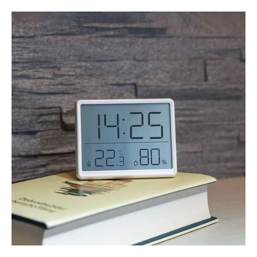 Trådlös termometer med fuktighetsmätare 1xCR2032 vit