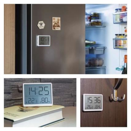 Trådlös termometer med fuktighetsmätare 1xCR2032 vit