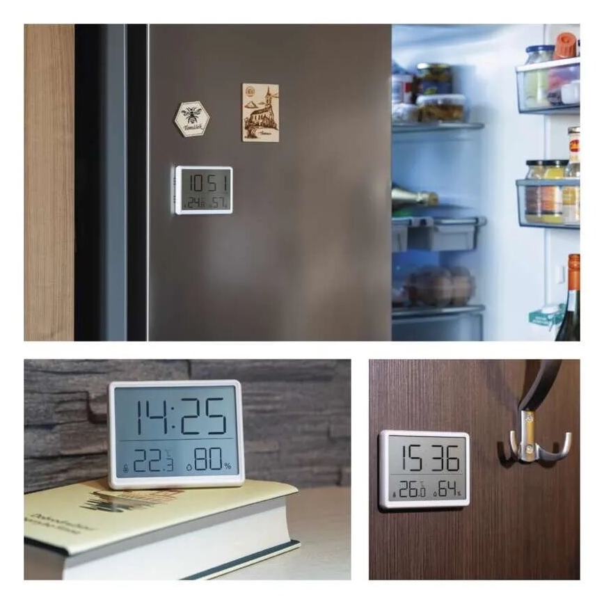 Trådlös termometer med fuktighetsmätare 1xCR2032 vit