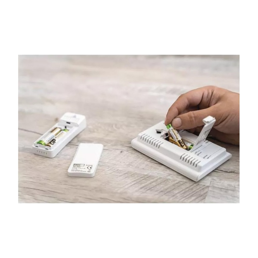 Trådlös väderstation med väckarklocka 2xAAA + 2xAA vit