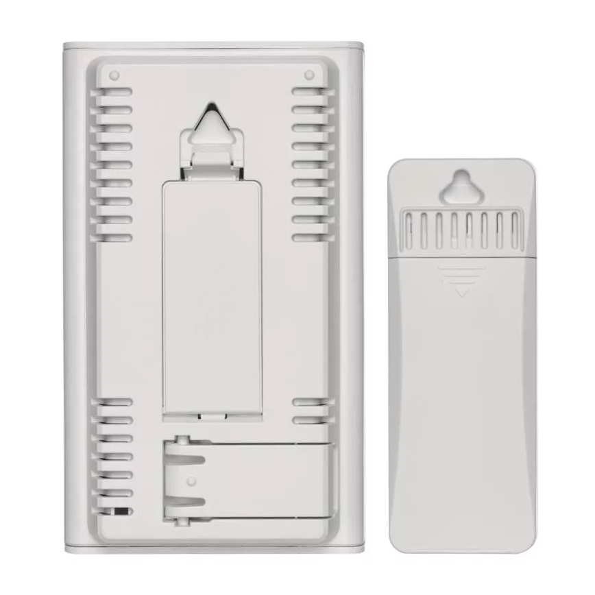 Trådlös väderstation med väckarklocka 2xAAA + 2xAA vit