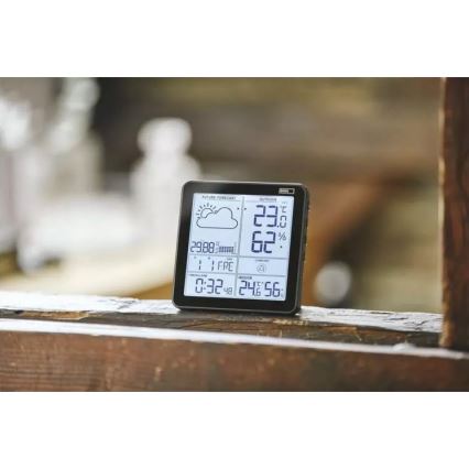 Trådlös väderstation med väckarklocka 3xAA + 2xAAA svart