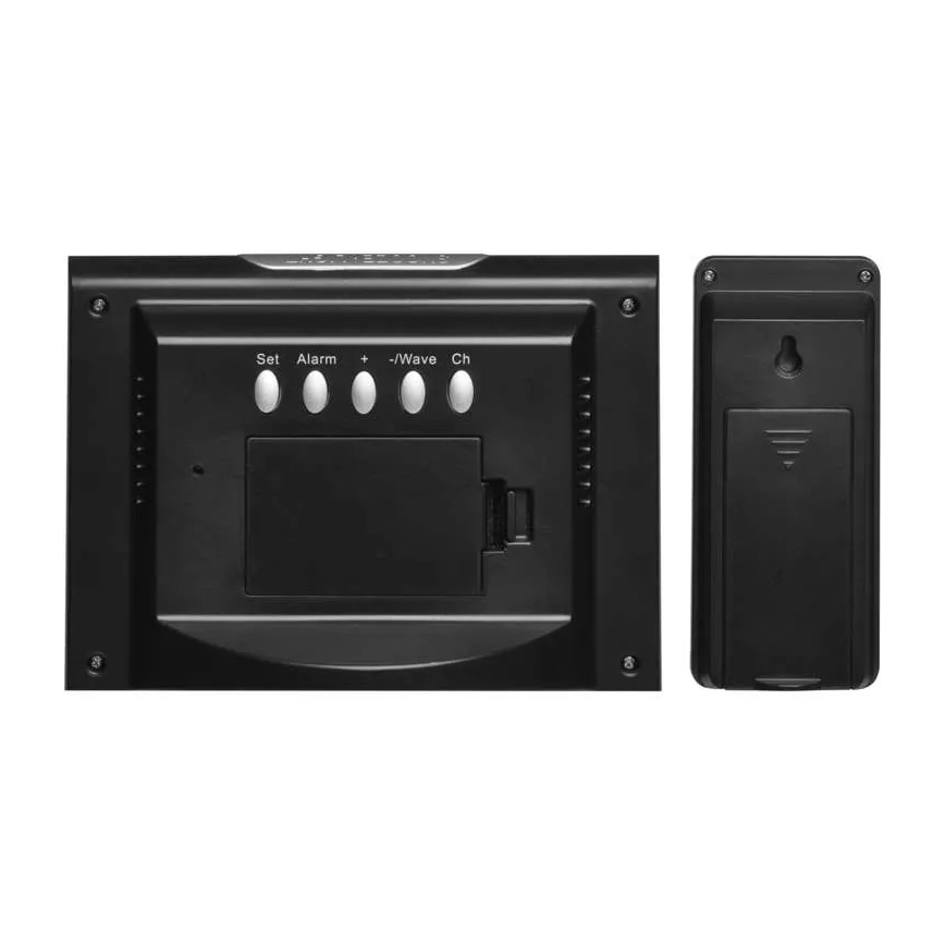 Trådlös väderstation med väckarklocka 3xAAA + 2xAAA svart