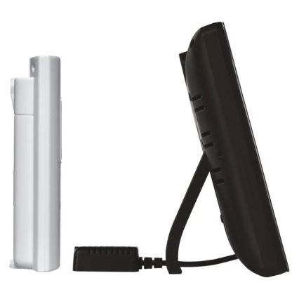 Trådlös väderstation med väckarklocka 5V/3xAAA + 2xAAA svart