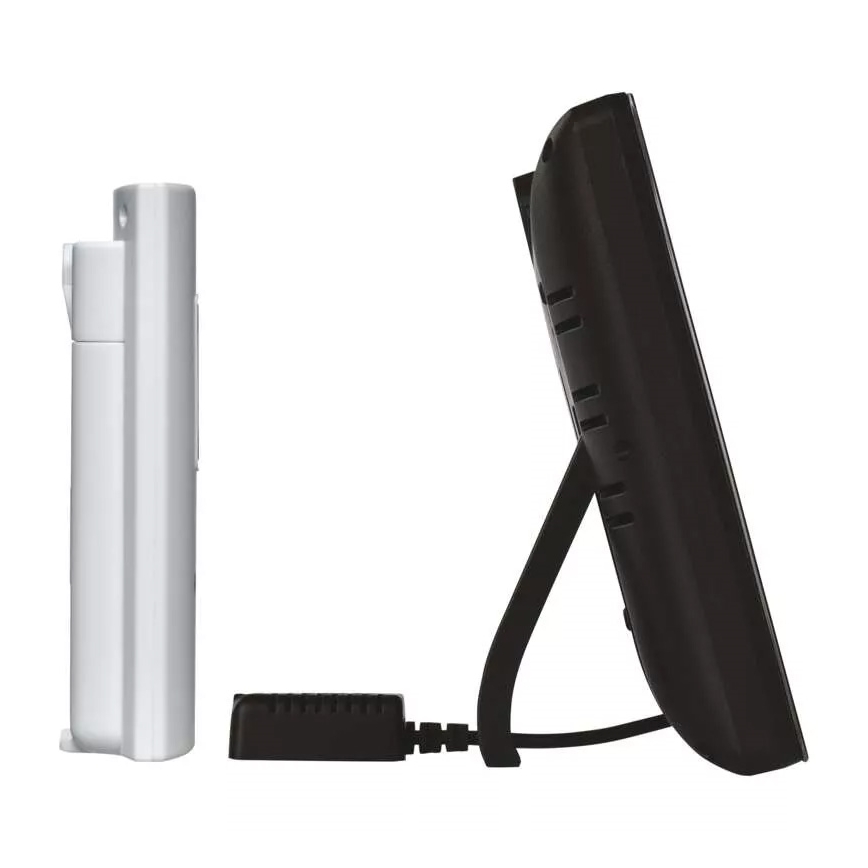 Trådlös väderstation med väckarklocka 5V/3xAAA + 2xAAA svart