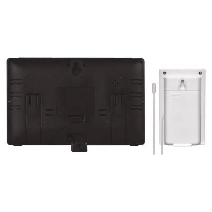 Trådlös väderstation med väckarklocka 5V/3xAAA + 2xAAA svart