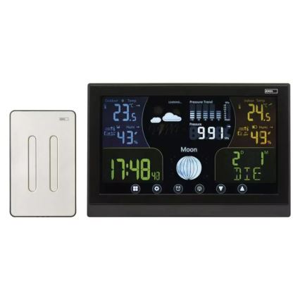 Trådlös väderstation med väckarklocka 3xAAA/5V + 2xAAA svart