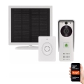 Trådlös videodörrklocka med solpanel GoSmart 4400 mAh 3xAA IP44 Wi-Fi Tuya