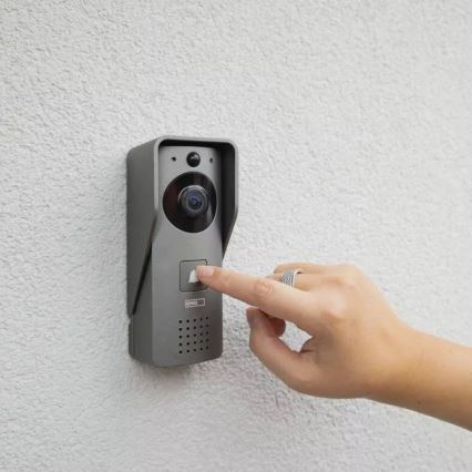 Trådlös videodörrklocka med rörelsesensor GoSmart 12V/3xAA IP44 Wi-Fi Tuya