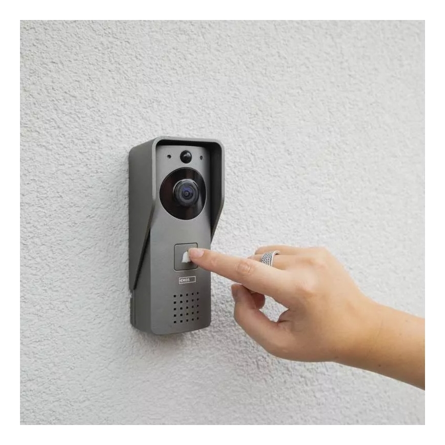 Trådlös videodörrklocka med rörelsesensor GoSmart 12V/3xAA IP44 Wi-Fi Tuya