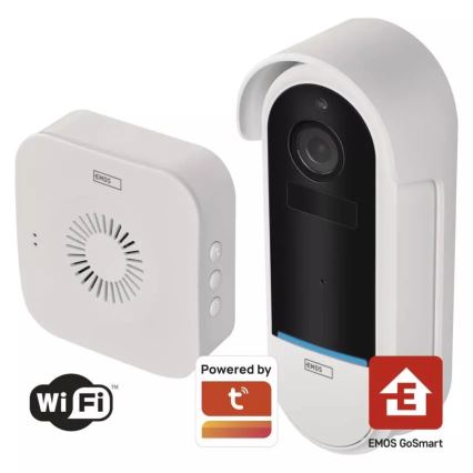 Trådlös videodörrklocka med rörelsesensor GoSmart 5V 3xAA IP65 Wi-Fi Tuya