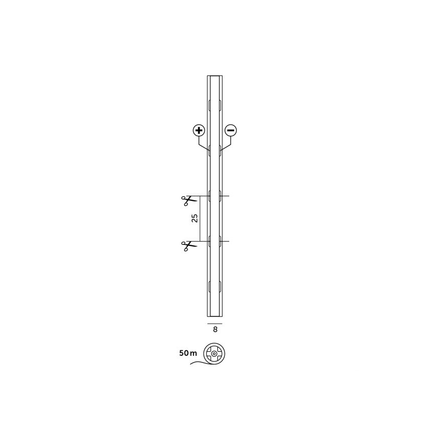 TRAMO LED-remsa LED/500W/12V 50m 6500K