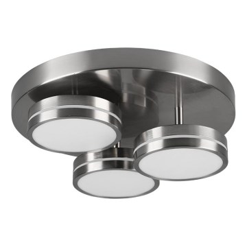 Trio - dimbar LED-taklampa FRANKLIN 3xLED/8,5W/230V 3000K Ø 35 cm matt krom