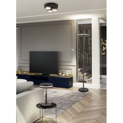 Trio - dimbar LED-taklampa FRANKLIN 3xLED/8,5W/230V 3000K Ø 35 cm svart