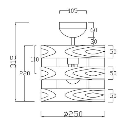 Trio - infälld ljuskronaDUNCAN 1xE27/40W/230V