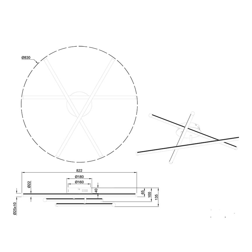 Trio - LED Dimbar infälld ljuskronaSMARAGD 3xLED/8W/230V 3000-6000K