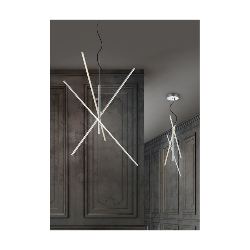 Trio - LED Dimbar ljuskrona med upphänging TIRIAC 3xLED/7,5W/230V