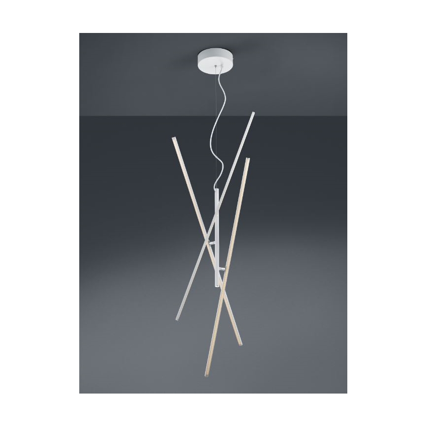 Trio - LED Dimbar ljuskrona med upphängning TIRIAC 3xLED/8,5W/230V vit