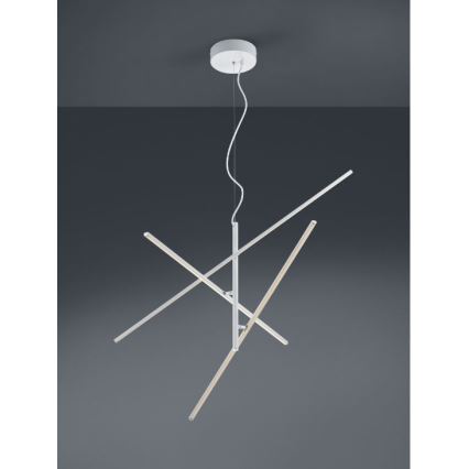 Trio - LED Dimbar ljuskrona med upphängning TIRIAC 3xLED/8,5W/230V vit