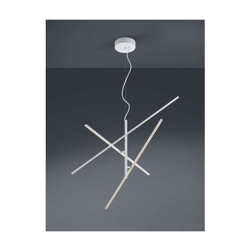 Trio - LED Dimbar ljuskrona med upphängning TIRIAC 3xLED/8,5W/230V vit