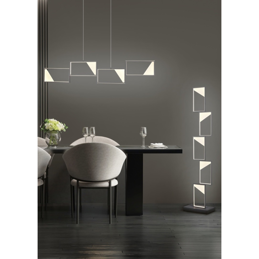 Trio - LED Dimbar ljuskrona med upphängningsrem CAFU 4xLED/7W/230V