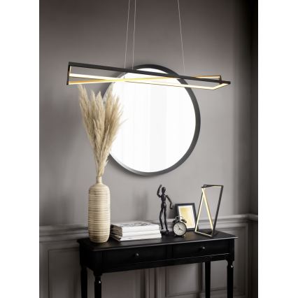 Trio - LED-dimbar pendel på vajer EDGE LED/35W/230V 2300/3000/4000K svart/guld